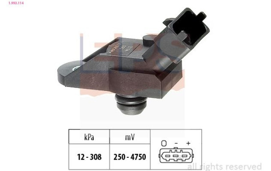 Air Pressure Sensor, height adaptation Made in Italy - OE Equivalent 1.993.114 EPS Facet