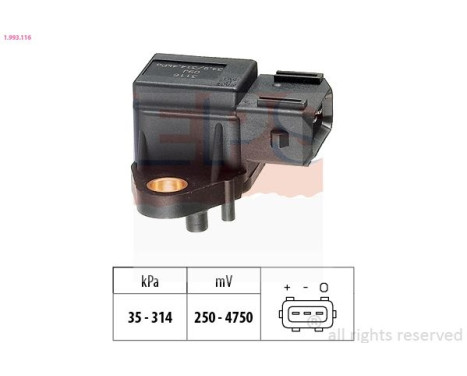Air Pressure Sensor, height adaptation Made in Italy - OE Equivalent 1.993.116 EPS Facet
