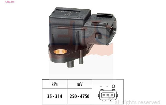 Air Pressure Sensor, height adaptation Made in Italy - OE Equivalent 1.993.116 EPS Facet
