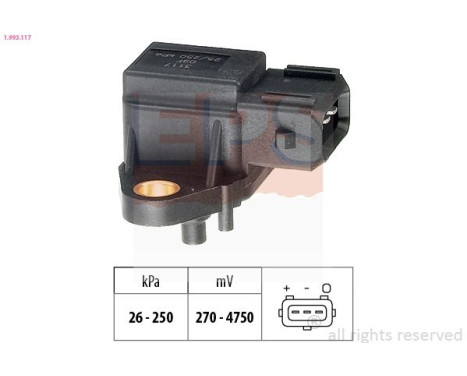 Air Pressure Sensor, height adaptation Made in Italy - OE Equivalent 1.993.117 EPS Facet