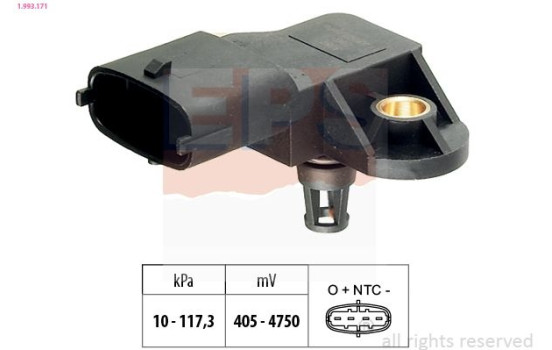 Air Pressure Sensor, height adaptation Made in Italy - OE Equivalent 1.993.171 EPS Facet