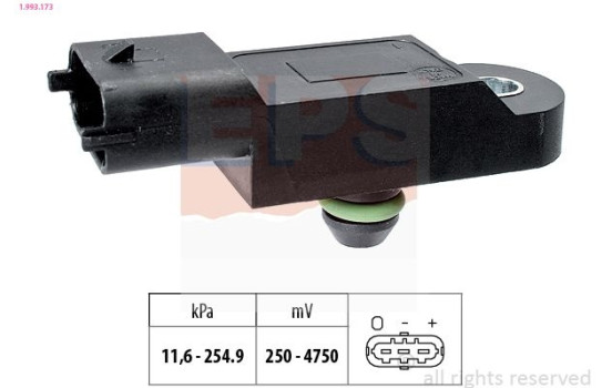 Air Pressure Sensor, height adaptation Made in Italy - OE Equivalent 1.993.173 EPS Facet