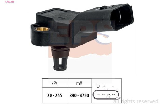 Air Pressure Sensor, height adaptation Made in Italy - OE Equivalent 1.993.188 EPS Facet