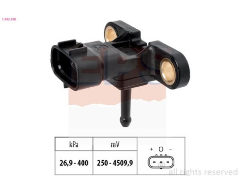 Air Pressure Sensor, height adaptation Made in Italy - OE Equivalent 1.993.198 EPS Facet