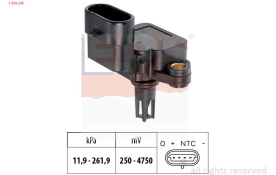 Air Pressure Sensor, height adaptation Made in Italy - OE Equivalent 1.993.245 EPS Facet