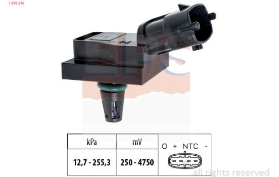 Air Pressure Sensor, height adaptation Made in Italy - OE Equivalent 1.993.246 EPS Facet