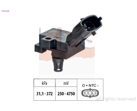 Air Pressure Sensor, height adaptation Made in Italy - OE Equivalent 1.993.248 EPS Facet