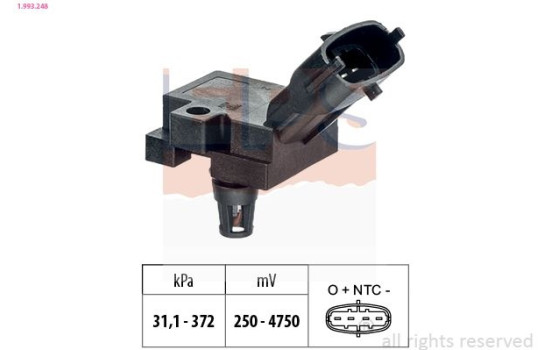 Air Pressure Sensor, height adaptation Made in Italy - OE Equivalent 1.993.248 EPS Facet