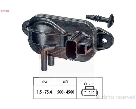 Air Pressure Sensor, height adaptation Made in Italy - OE Equivalent 1.993.268 EPS Facet