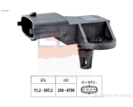 Air Pressure Sensor, height adaptation Made in Italy - OE Equivalent 1.993.341 EPS Facet