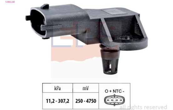Air Pressure Sensor, height adaptation Made in Italy - OE Equivalent 1.993.341 EPS Facet