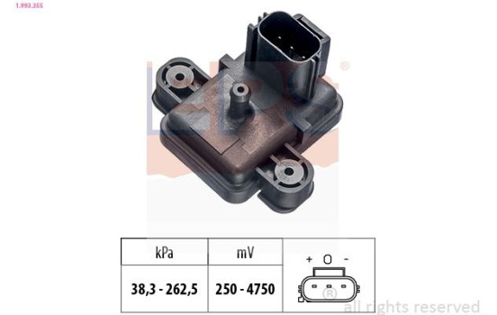 Air Pressure Sensor, height adaptation Made in Italy - OE Equivalent 1.993.355 EPS Facet