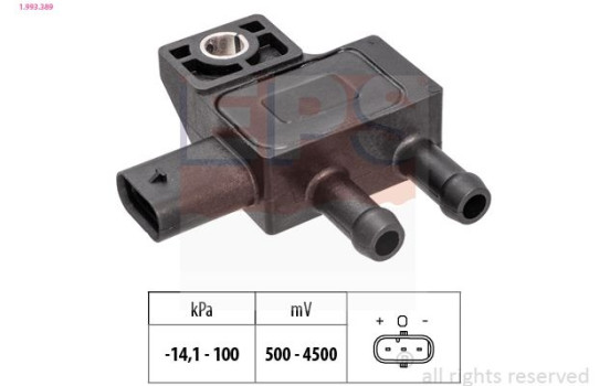 Air Pressure Sensor, height adaptation Made in Italy - OE Equivalent 1.993.389 EPS Facet