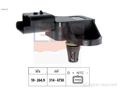 Air Pressure Sensor, height adaptation Made in Italy - OE Equivalent 1993137 EPS Facet