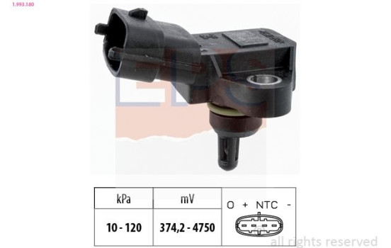 Air Pressure Sensor, height adaptation Made in Italy - OE Equivalent 1993180 EPS Facet