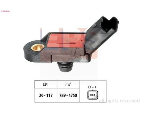 Pressure Sensor, brake booster Made in Italy - OE Equivalent 1.993.056 EPS Facet