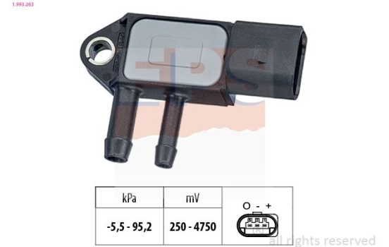 Pressure Sensor, brake booster Made in Italy - OE Equivalent 1.993.263 EPS Facet