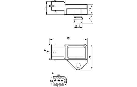 Sensor, boost pressure DS-LDF-6 Bosch, Image 8