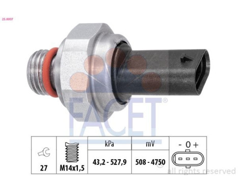 Sensor, exhaust gas pressure