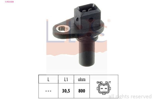 RPM Sensor, automatic transmission Made in Italy - OE Equivalent 1.953.028 EPS Facet