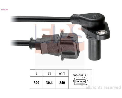 RPM Sensor, automatic transmission Made in Italy - OE Equivalent 1.953.204 EPS Facet