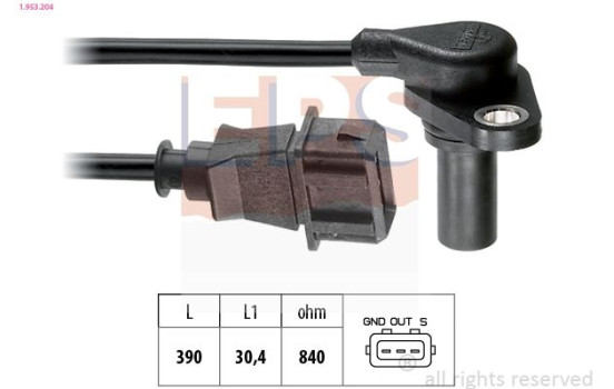 RPM Sensor, automatic transmission Made in Italy - OE Equivalent 1.953.204 EPS Facet