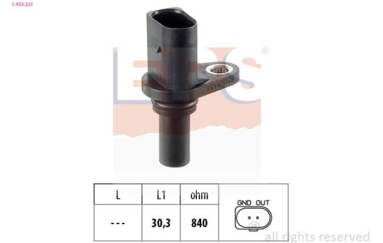 RPM Sensor, automatic transmission Made in Italy - OE Equivalent 1.953.221 EPS Facet