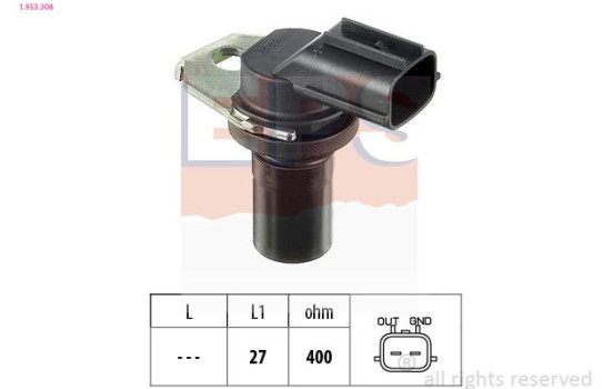 RPM Sensor, automatic transmission Made in Italy - OE Equivalent 1.953.308 EPS Facet