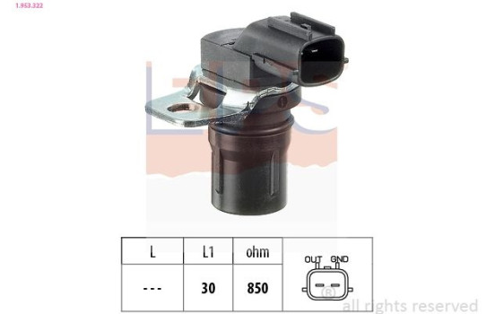 RPM Sensor, automatic transmission Made in Italy - OE Equivalent 1.953.322 EPS Facet