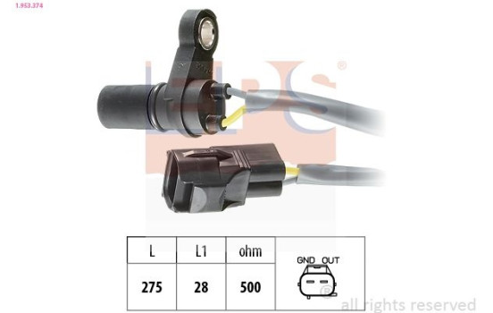 RPM Sensor, automatic transmission Made in Italy - OE Equivalent 1.953.374 EPS Facet