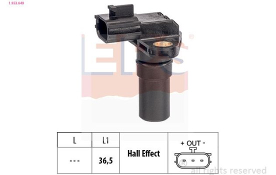RPM Sensor, automatic transmission Made in Italy - OE Equivalent 1.953.649 EPS Facet