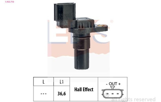 RPM Sensor, automatic transmission Made in Italy - OE Equivalent 1.953.710 EPS Facet