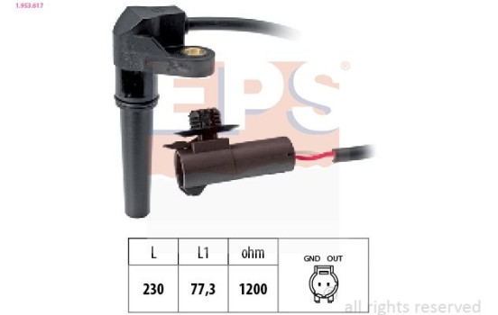 RPM Sensor, automatic transmission Made in Italy - OE Equivalent 1953617 EPS Facet
