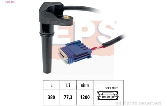 RPM Sensor, automatic transmission Made in Italy - OE Equivalent 1953618 EPS Facet