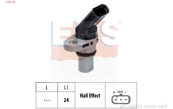 Sensor, RPM Made in Italy - OE Equivalent 1.953.778 EPS Facet