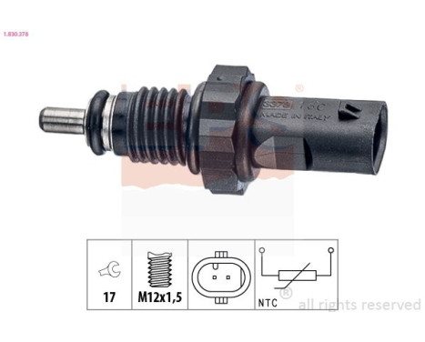 Sensor, fuel temperature Made in Italy - OE Equivalent 1.830.378 EPS Facet