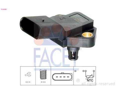 Sensor, intake air temperature Made in Italy - OE Equivalent 10.4040 Facet