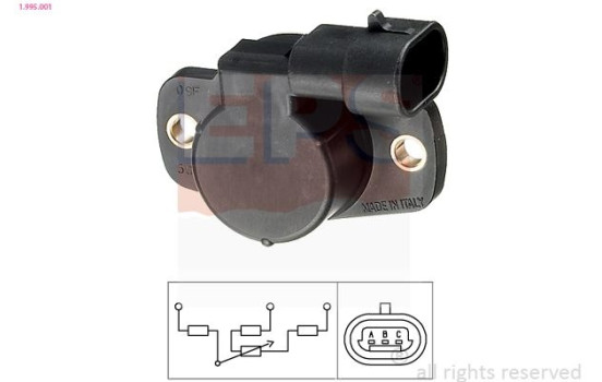 Sensor, throttle position Made in Italy - OE Equivalent 1.995.001 EPS Facet