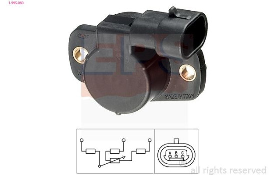 Sensor, throttle position Made in Italy - OE Equivalent 1.995.083 EPS Facet