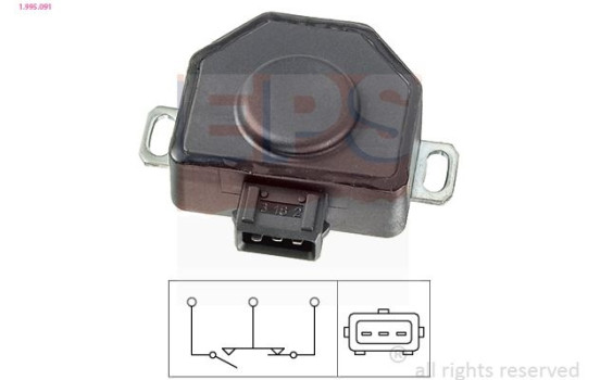 Sensor, throttle position Made in Italy - OE Equivalent 1.995.091 EPS Facet