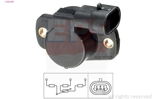 Sensor, throttle position Made in Italy - OE Equivalent 1.995.096 EPS Facet