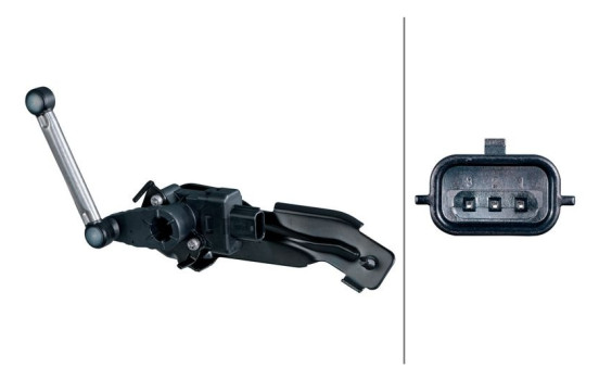 sensor, headlight height adjustment control element