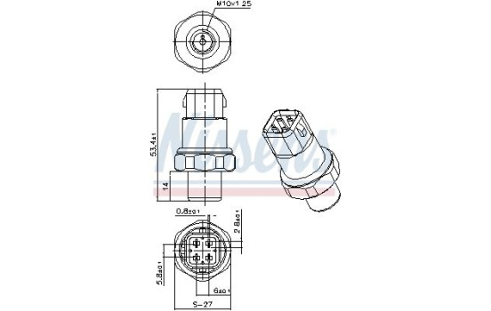 Pressure switch, air conditioning