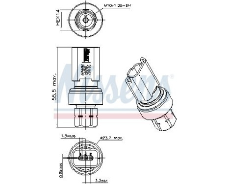 Pressure switch, air conditioning