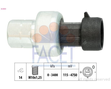 Pressure switch, air conditioning