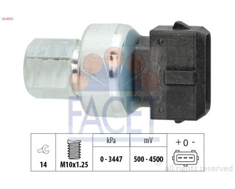 Pressure switch, air conditioning