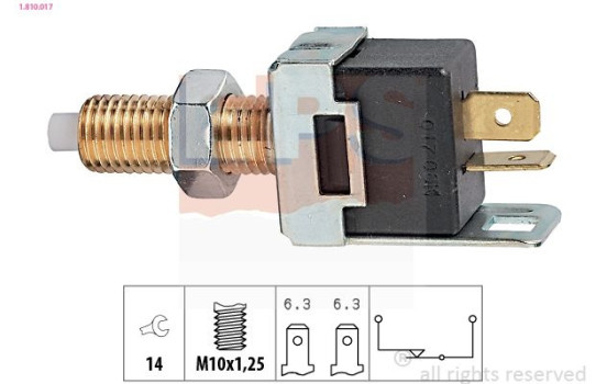 Brake Light Switch Made in Italy - OE Equivalent 1.810.017 EPS Facet