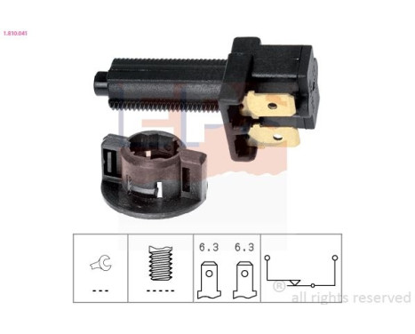 Brake Light Switch Made in Italy - OE Equivalent 1.810.041 EPS Facet