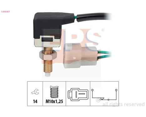 Brake Light Switch Made in Italy - OE Equivalent 1.810.057 EPS Facet