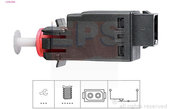Brake Light Switch Made in Italy - OE Equivalent 1.810.058 EPS Facet